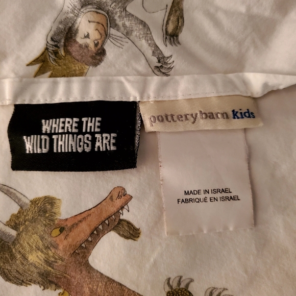 Where The Wild Things Are Organic Full Size Sheet Set & Pillowcase Pottety Barn - Picture 4 of 11